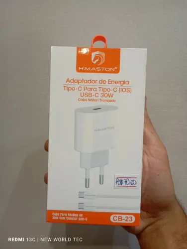 Carregador Usb-c para Tipo-c 30w 