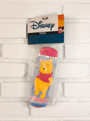 Estojo Ursinho Pooh Disney, antigo, sem uso.