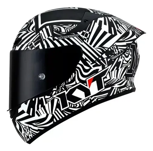 Capacete Kyt Tt Course Espargaro Winter Test Preto Branco