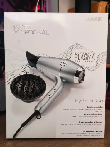 Secador Conair Hydro-Fusion - 1700W - 220V - Plasma para Frizz Zero e Brilho Intenso