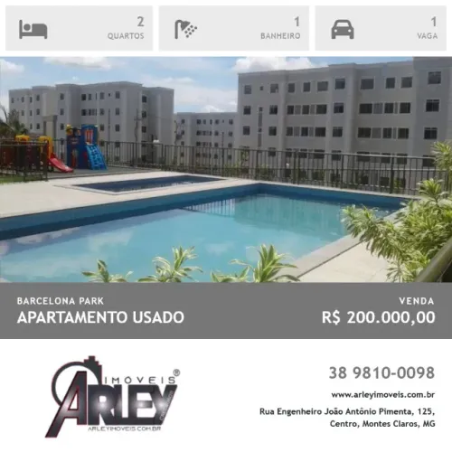 Apartamento à venda no condomínio Monte esmeraldas bairro Barcelona.