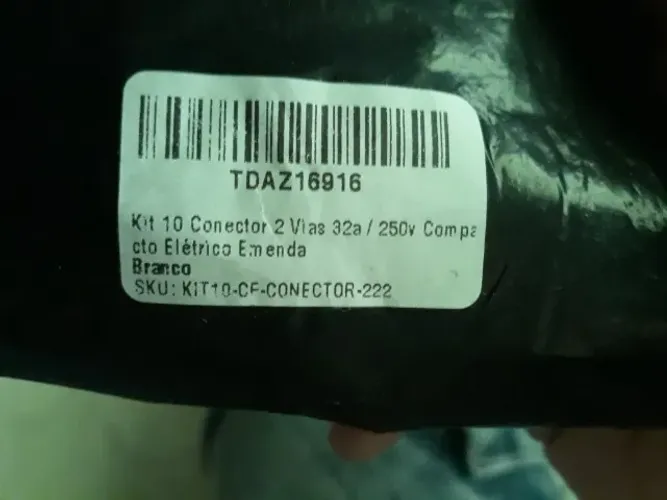 Kit 10 Conector 2 Vias 32a / 250v Compacto Elétrico Emenda 127/220v