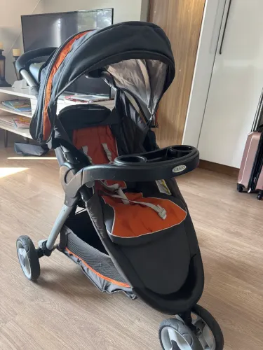 Carrinho De Bebe Graco Outpace Lx All-terrain - Cor Laranja