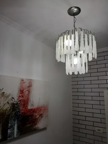 3 lustre de pingente de acrílico 35x35