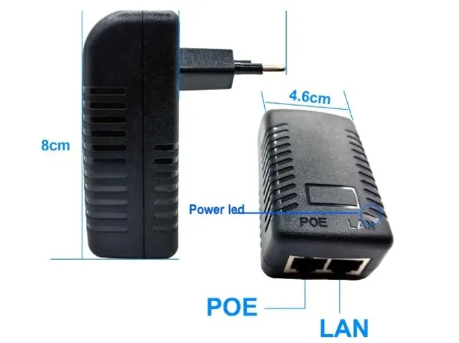 Poe Fonte Compacta 48v Roteador Rj45 Bivolt 50/60hz Arduino Automação COD-CP817  