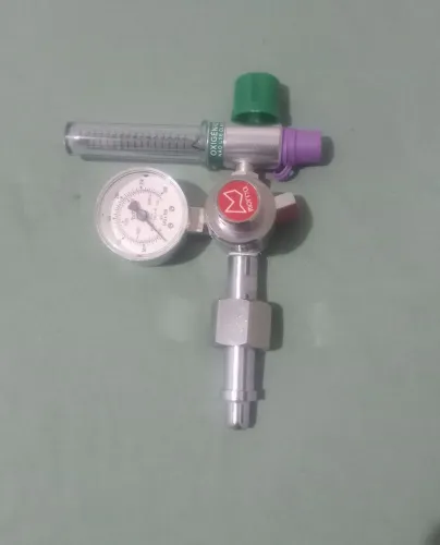Válvula reguladora para oxigênio com fluxometro 