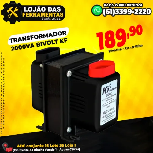 Transformador 2000VA Bivolt Kf