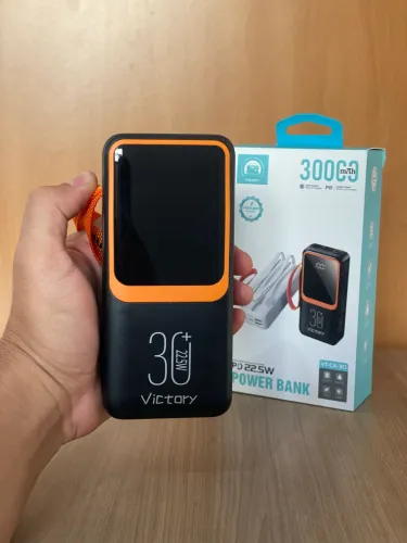 Carregador Power Bank 30.000mAh carregador portátil Turbo 22.5W 3 em 1