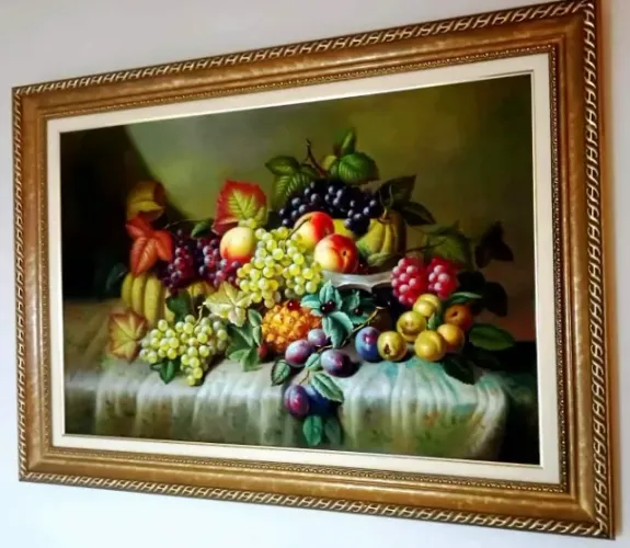 Quadro Decorativo Clássico Grande - Vintage com Moldura Ornamental !