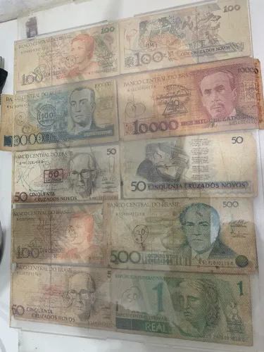 Notas antigas do Brasil - Cruzeiros, Cruzados, Cruzados Novos e Real