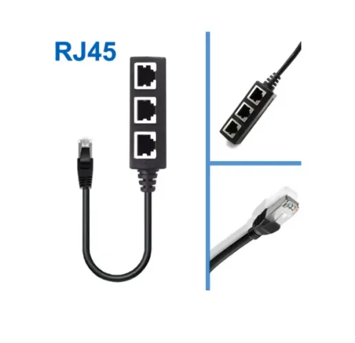  Cabo Adaptador Ethernet cat 6 3 em 1