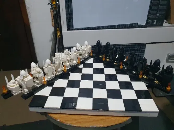 Tabuleiro de Xadrez com blocos de montar