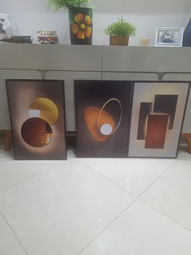 Quadro adesivas com pintura abstrata 40cm x 60cm 