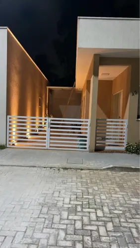 Portão de Aluminio branco para residência