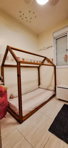 Mini Cama Montessoriana Infantil Casinha Com Colchão