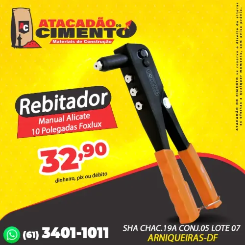 Rebitador Manual Alicate 10 Polegadas Foxlux