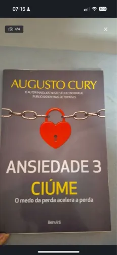 03 livros ansiedade de Augusto cury