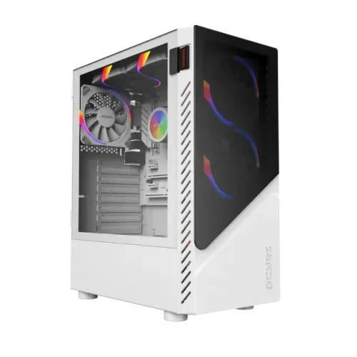 Gabinete Gamer PCYes Set White Ghost, Mid Tower, ATX, Lateral em Vidro Temperado, Branco 