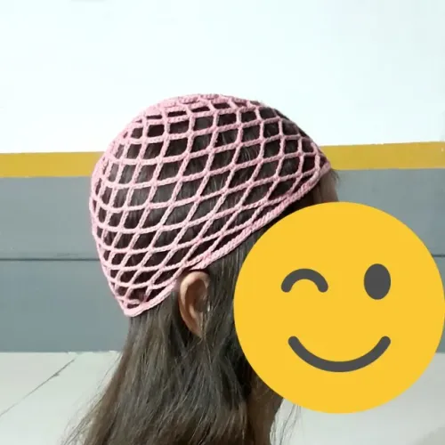 Touca Vazada de Crochê Headpiece Ponto Rede Acessório Tendência
