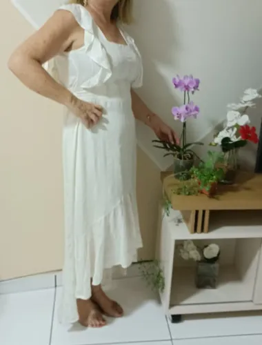 Vestido midi branco - TAM G