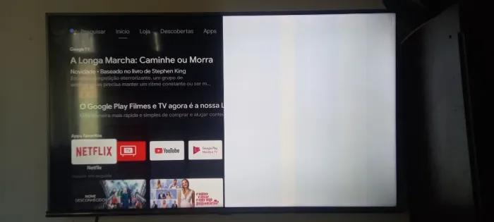 TV TCL 55" com defeito na tela