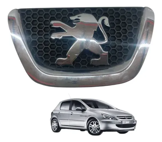 Emblema Parachoque Dianteiro Peugeot 307 2.0 2010 Detalhe