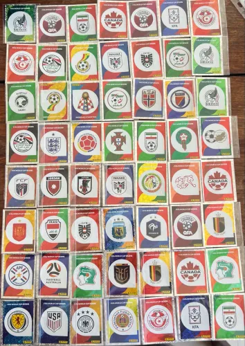 Valor da Unidade! FIGURINHAS DA COPA ESCUDOS DAS SELEÇÕES