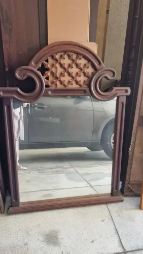 Moldura madeira maciça+espelho