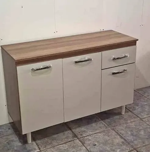 Balcão de Cozinha 3 Portas com Tampo 1,20m (Novo) Entrega Grátis!