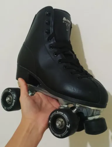 Patins Quad Traxart Klassic preto usado perfeito estado