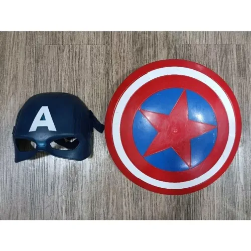 mascara original do capitão américa hasbro 2014 marvel + escudo
