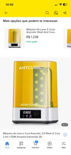ANYCUBIC WASH & CURE 3 - NOVA E LACRADA