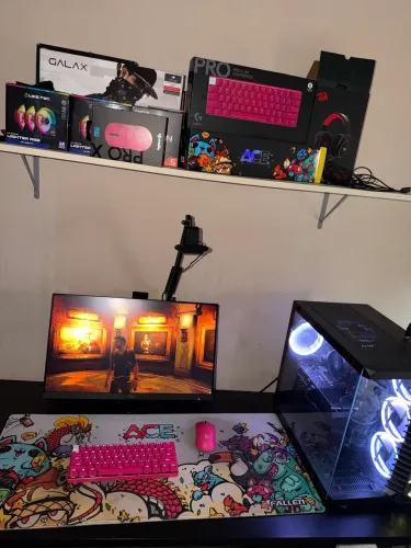PC Gamer Completo Ryzen 5 5500 + RTX 3060 12GB + Monitor 180Hz + Kit Logitech G PRO Rosa