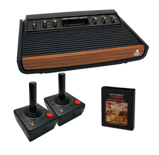 Atari 2600 Heavy Sixer 1977 Frente Madeira 6 Chaves Mod-av