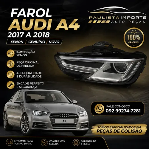 Farol Audi A4 2017 2018 2019 ( Novo Genuíno LD