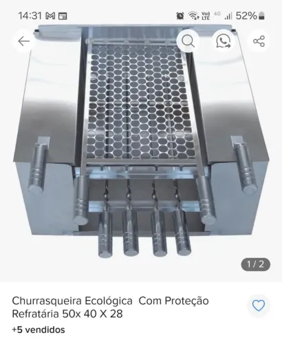 Churrasqueira a Carvão Ecológico - Marca Fenix Grill