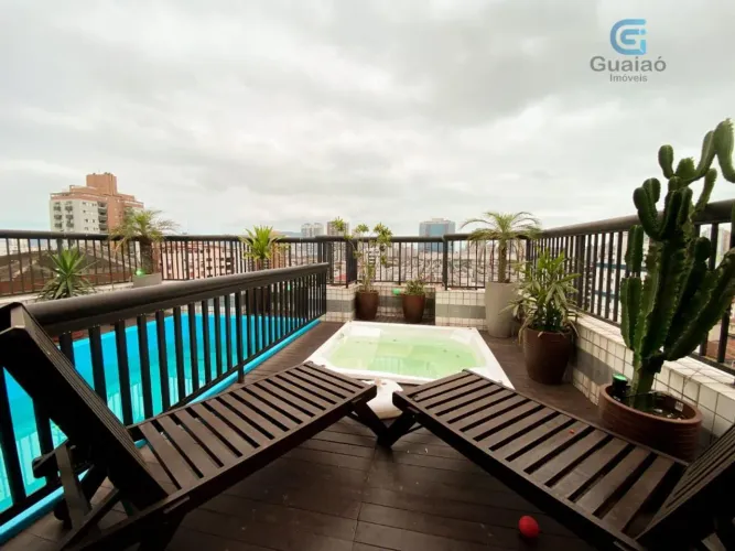 Vendo linda cobertura triplex, 05 dormitórios, Aparecida, Santos