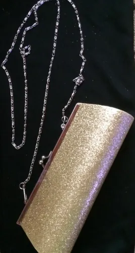 Bolsa de mão, para festa, dourada