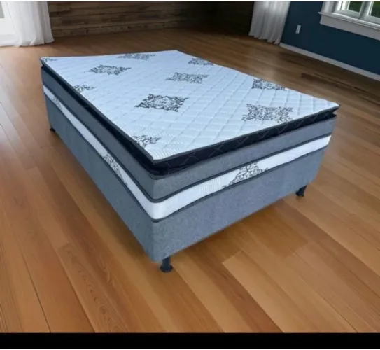 CAMA BOX CONJUGADA CASAL COM PILON