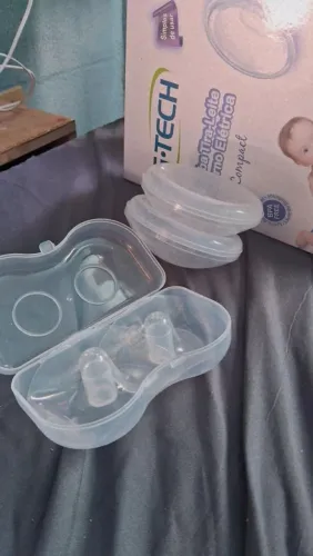 Bico de silicone + concha de coletar leite materno