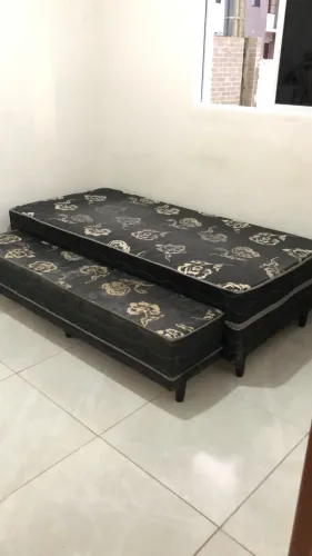 Cama box solteiro mais auxiliar