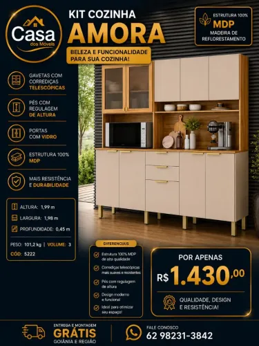 Kit cozinha Amora 