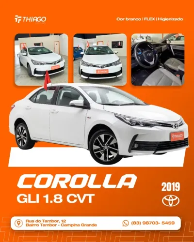 Toyota Corolla GLI 1.8 Flex 16V Aut. 2019