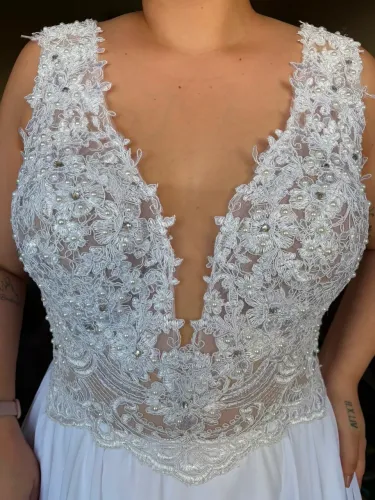 VESTIDO DE NOIVA BORDADO | NUNCA USADO