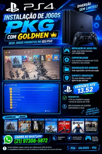 Jogos de ps4 instalação pkg