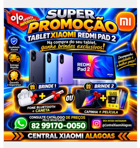 Tablets Xiaomi Redmi PAD 2 e PAD 2 Pro + Brindes