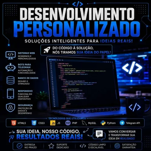 DESENVOLVIMENTO DE SITES, APLICATIVOS, SAAS E SISTEMAS