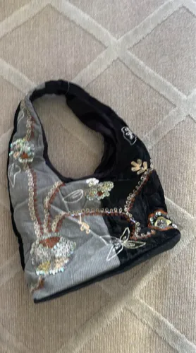 Relíquia Manotropo - Bolsa de Mão em Veludo (Nova com Etiqueta)