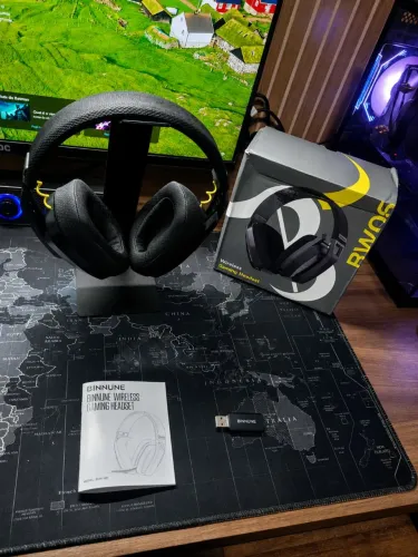 HEADSET GAMER SEM FIO 2.4GHZ BINNUNE BW06
