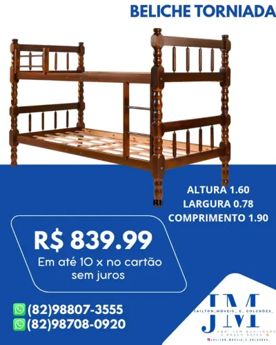 SUPER PROMOÇÃO BELICHE TORNIADA 